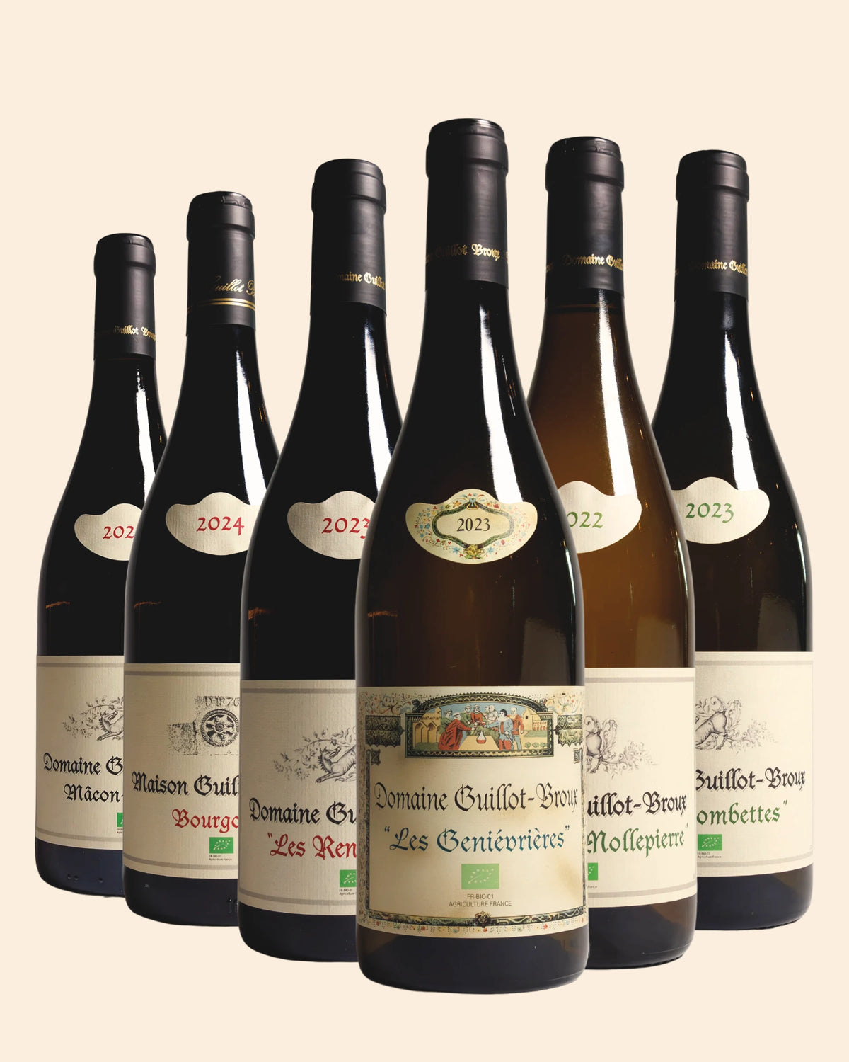 Guillot-Broux Collection: Domaine Guillot-Broux, Mâcon Les Combettes 2023, Domaine Guillot-Broux Mâcon-Cruzille Clos de la Mollepierre 2023, Domaine Guillot-Broux Mâcon-Cruzille Rouge 2023, Maison Guillot-Broux Bourgogne Rouge 2024, Domaine Guillot-Broux Mâcon-Cruzille Les Genièvrières 2023, Domaine Guillot-Broux Bourgogne Les Renardières 2023